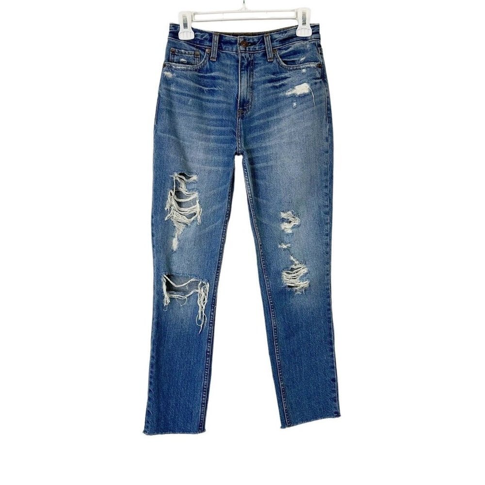 Abercrombie Fitch Annie High Rise Girlfriend Jeans Womens Size 24 Ankle